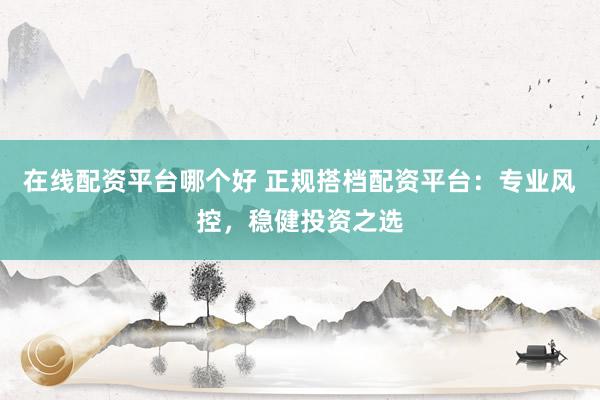 在线配资平台哪个好 正规搭档配资平台：专业风控，稳健投资之选