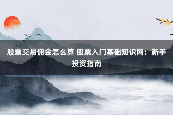 股票交易佣金怎么算 股票入门基础知识网：新手投资指南
