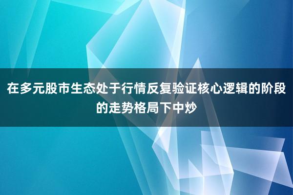 在多元股市生态处于行情反复验证核心逻辑的阶段的走势格局下中炒