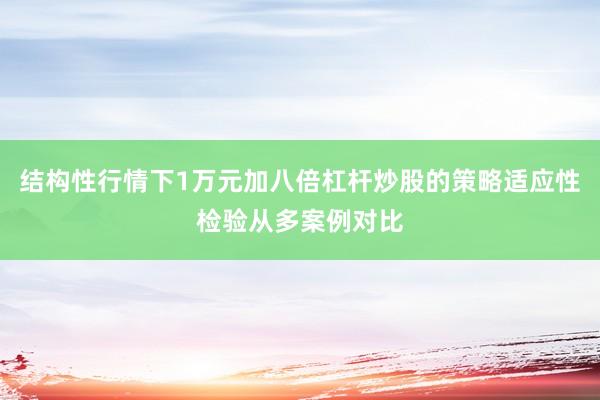 结构性行情下1万元加八倍杠杆炒股的策略适应性检验从多案例对比